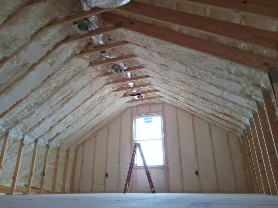 Spray foam roofing application for Crawl Space Insulation project in White Lake